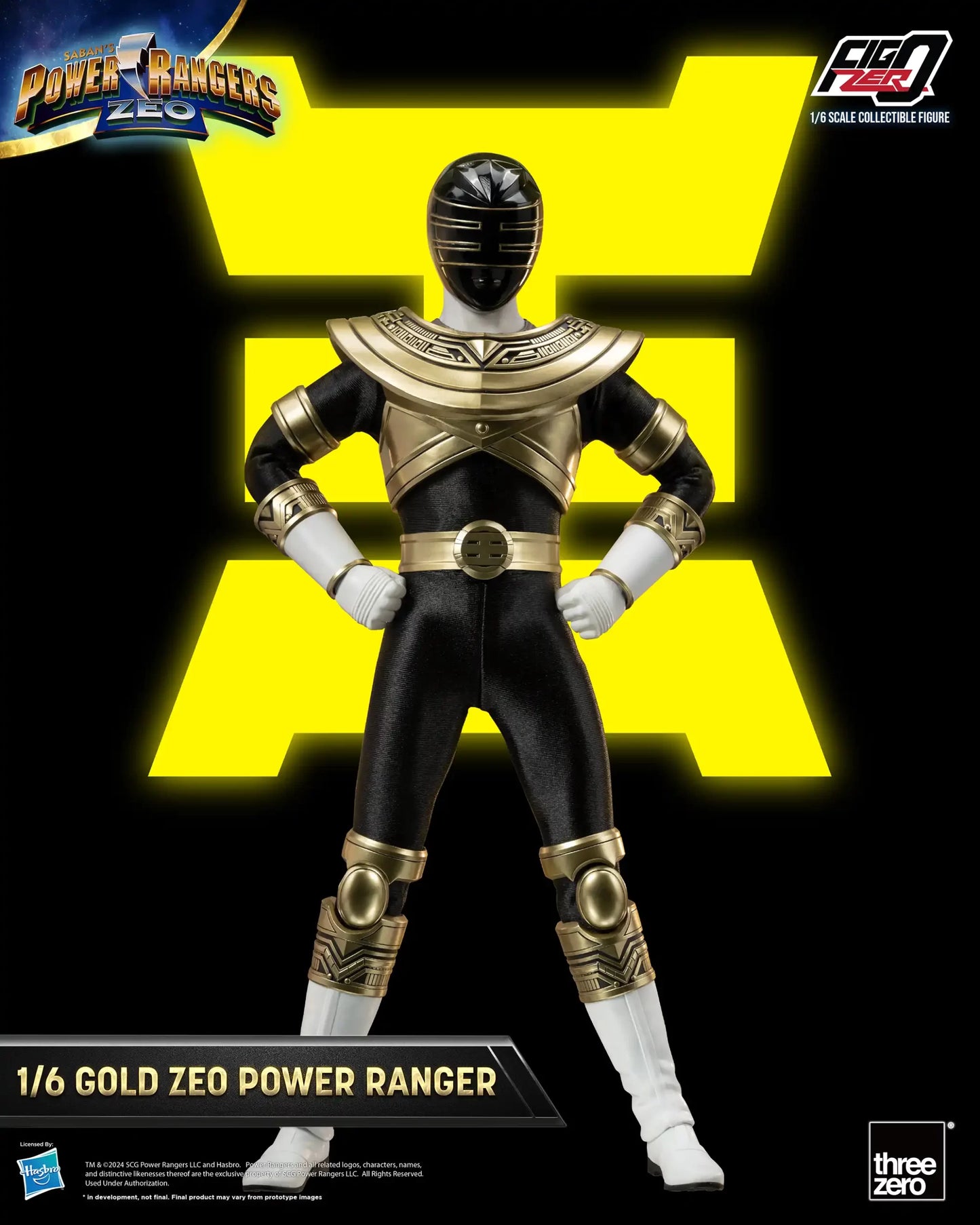 Threezero Power Rangers Zeo FigZero Gold Zeo Power Ranger 1:6 Scale Collectible Figure