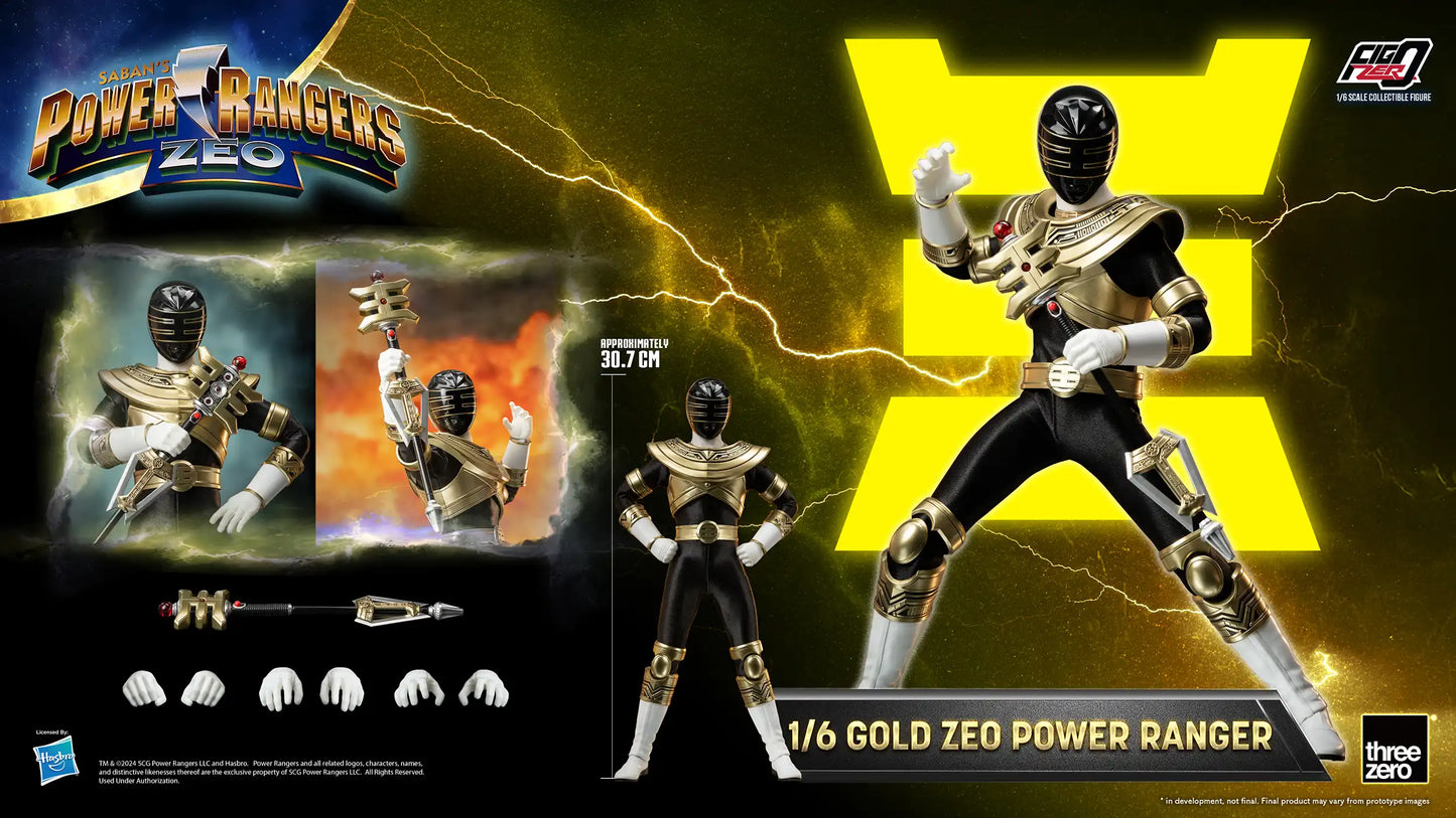 Threezero Power Rangers Zeo FigZero Gold Zeo Power Ranger 1:6 Scale Collectible Figure