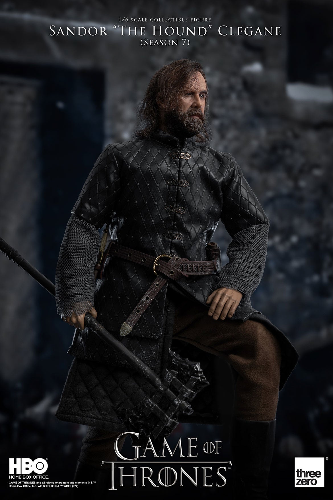 Threezero Game Of Thrones Sandor “The Hound” Clegane (Season 7) 1:6 Scale Action Figure