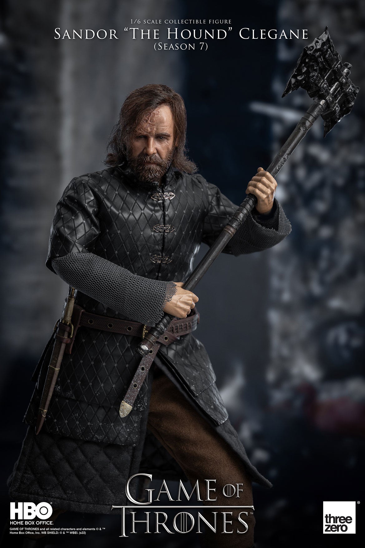 Threezero Game Of Thrones Sandor “The Hound” Clegane (Season 7) 1:6 Scale Action Figure