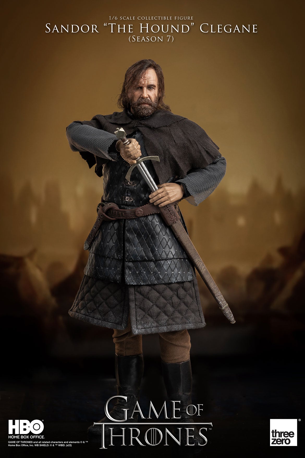 Threezero Game Of Thrones Sandor “The Hound” Clegane (Season 7) 1:6 Scale Action Figure