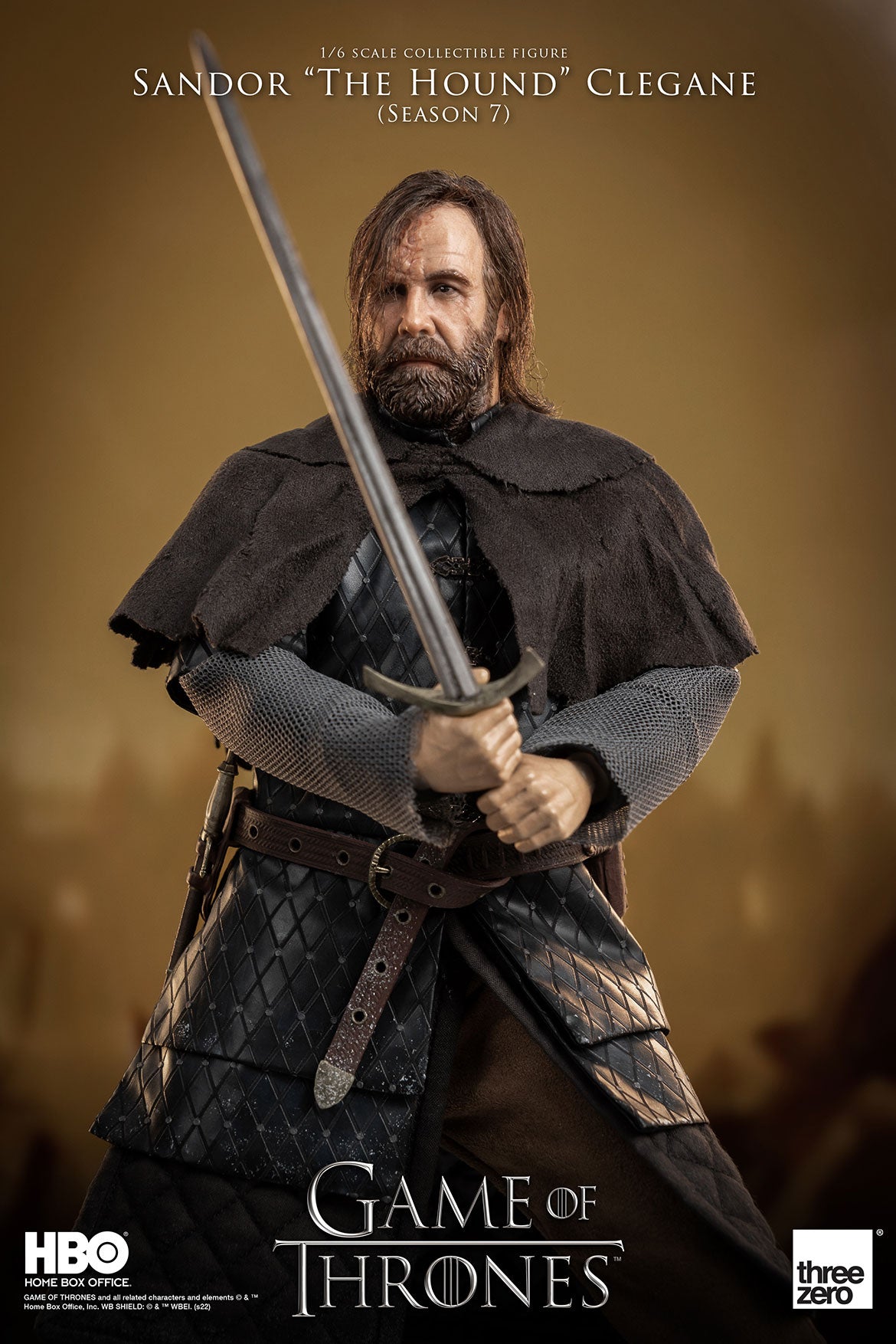 Threezero Game Of Thrones Sandor “The Hound” Clegane (Season 7) 1:6 Scale Action Figure