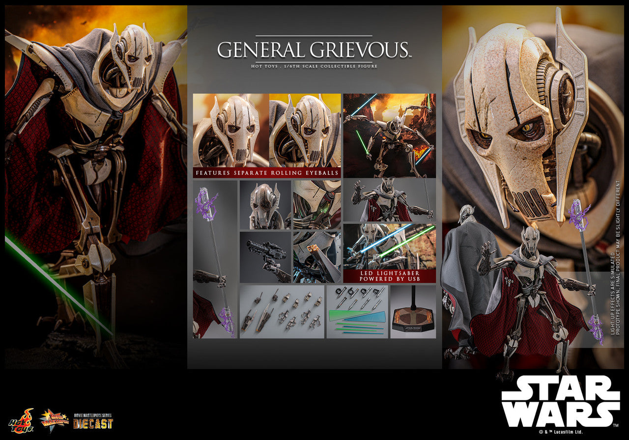 Hot Toys Star Wars Episode III: Revenge Of The Sith™ - 1:6 Scale General Grievous™ Collectible Figure MMS760D67 (Regular Edition)