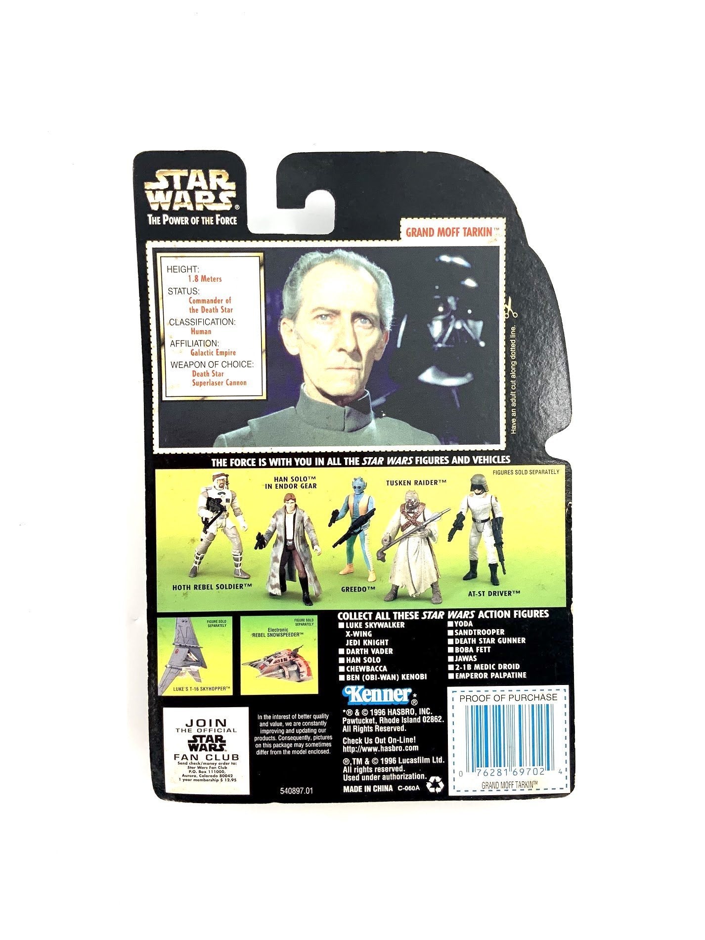 kenner Star Wars Grand Moff Tarkin Collectible Figure