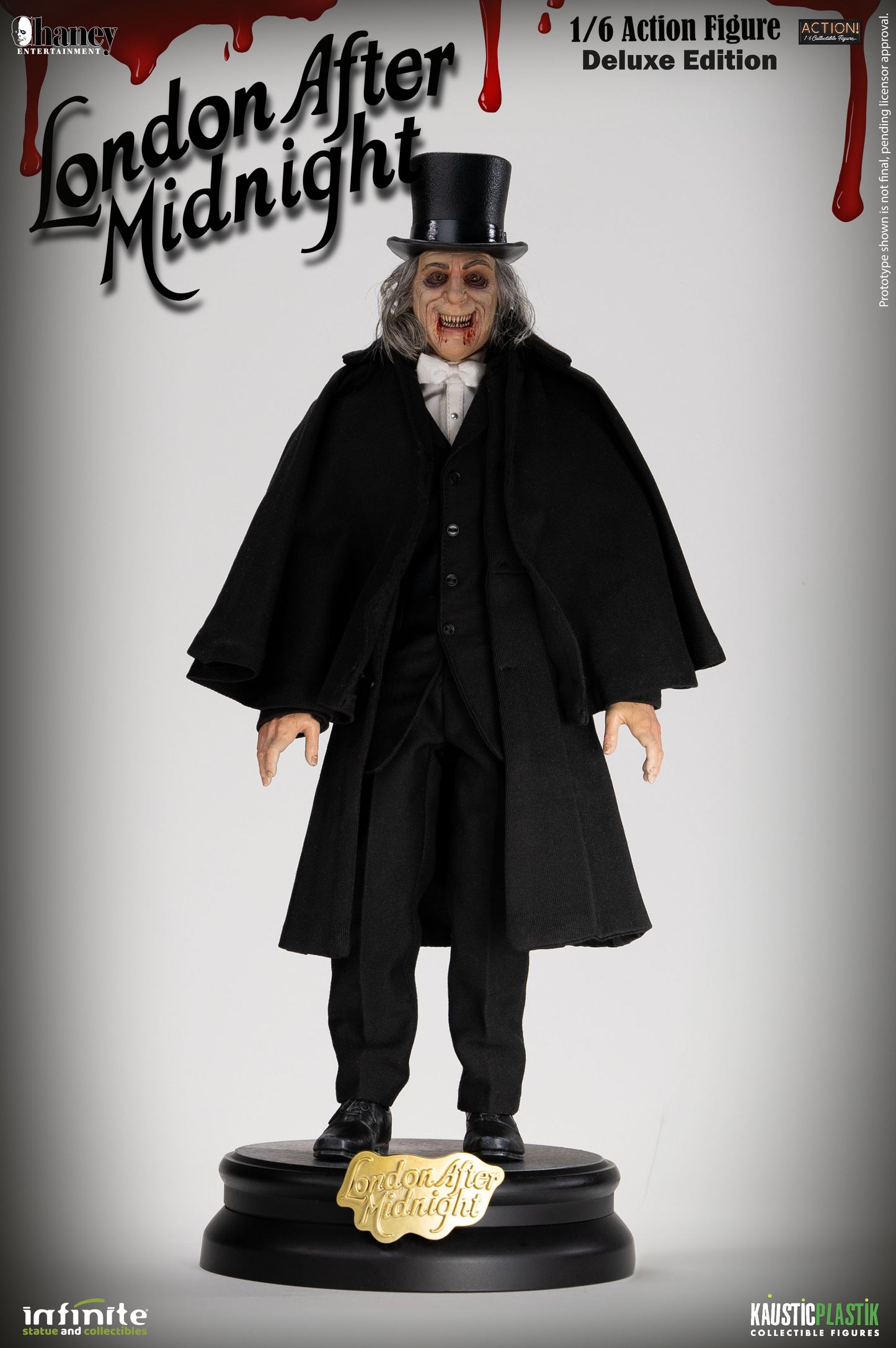 Kaustic Plastik &amp; Infinite Statue Lon Chaney As London After Midnight 1/6 Action Figure Deluxe Version