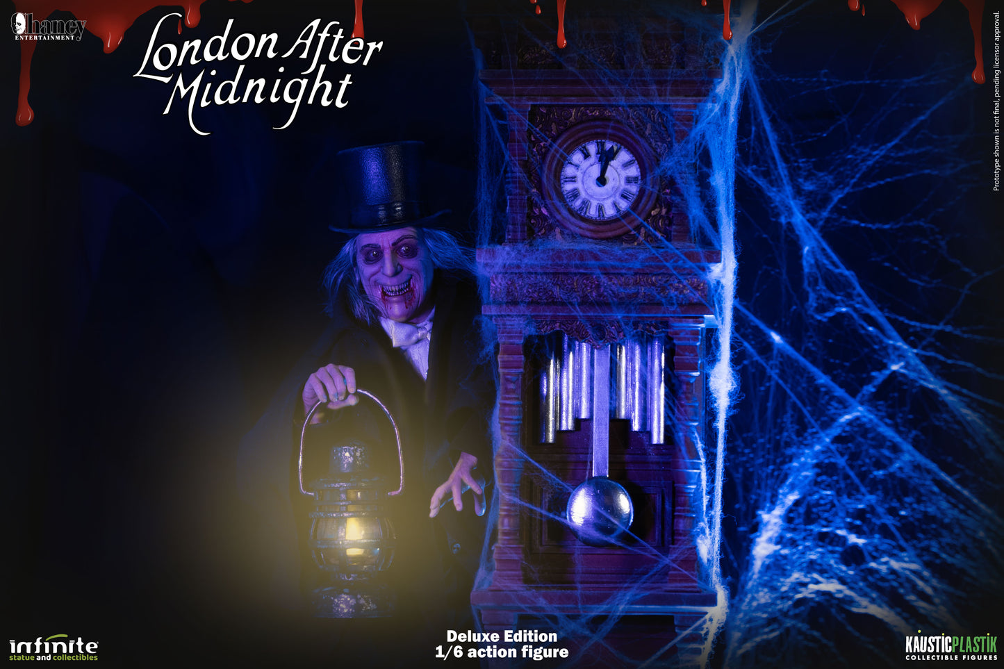 Kaustic Plastik &amp; Infinite Statue Lon Chaney As London After Midnight 1/6 Action Figure Deluxe Version