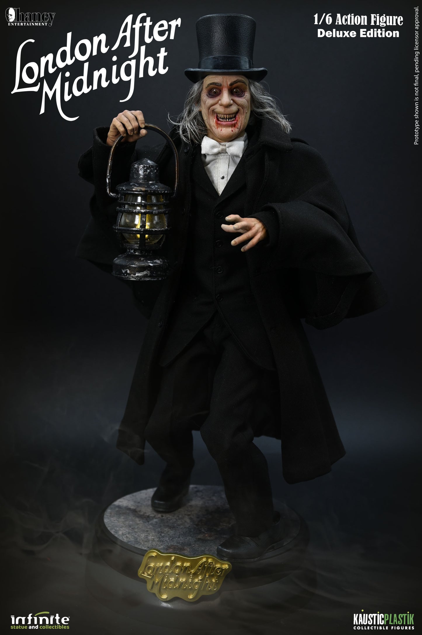 Kaustic Plastik &amp; Infinite Statue Lon Chaney As London After Midnight 1/6 Action Figure Deluxe Version