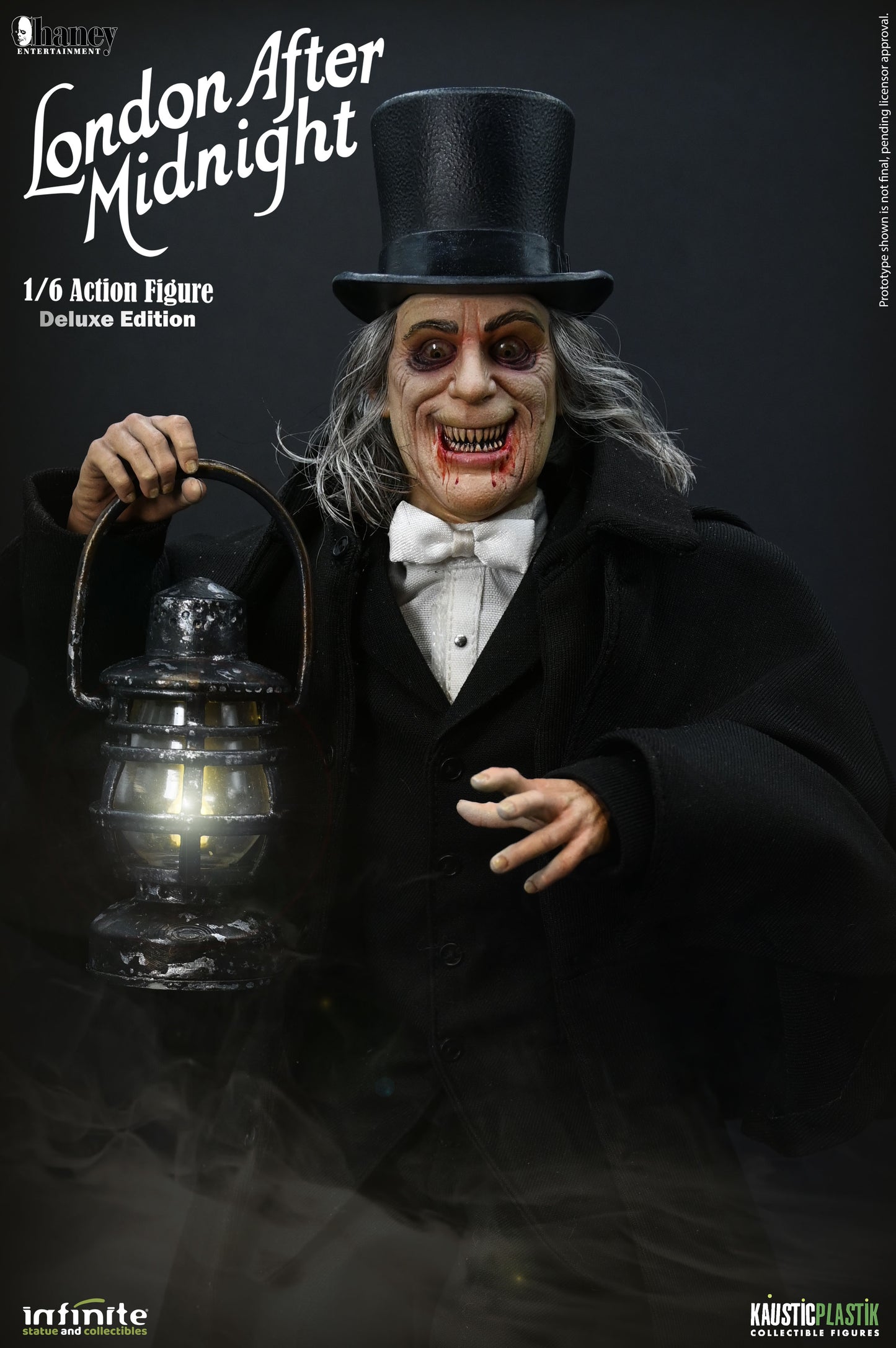 Kaustic Plastik &amp; Infinite Statue Lon Chaney As London After Midnight 1/6 Action Figure Deluxe Version