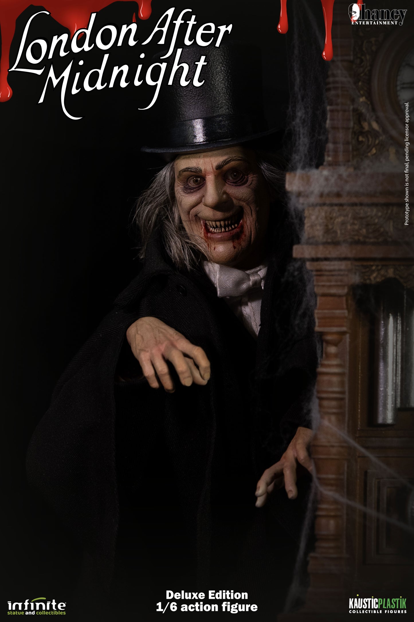 Kaustic Plastik &amp; Infinite Statue Lon Chaney As London After Midnight 1/6 Action Figure Deluxe Version