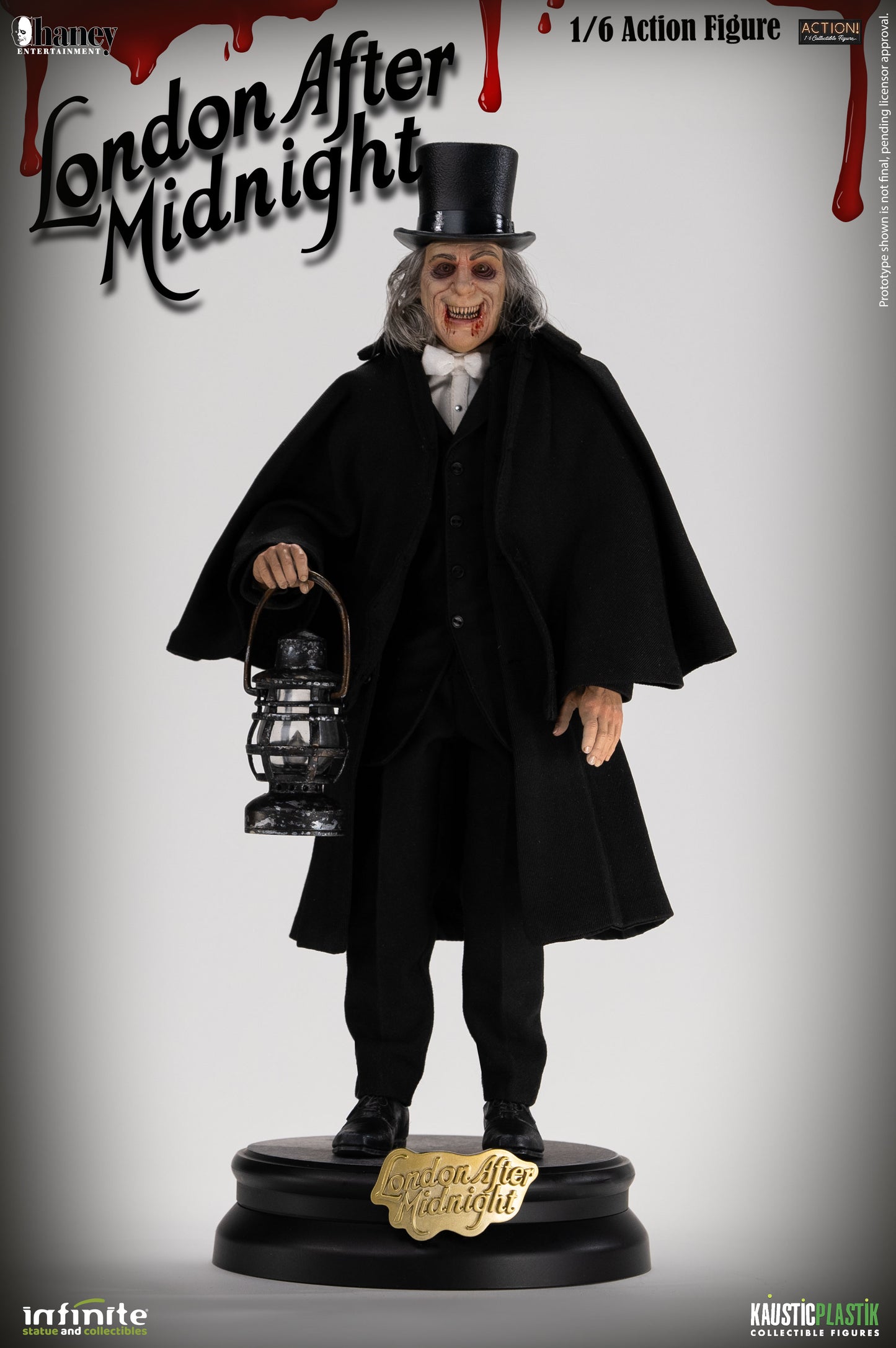 Kaustic Plastik &amp; Infinite Statue Lon Chaney As London After Midnight 1/6 Action Figure Standard Version