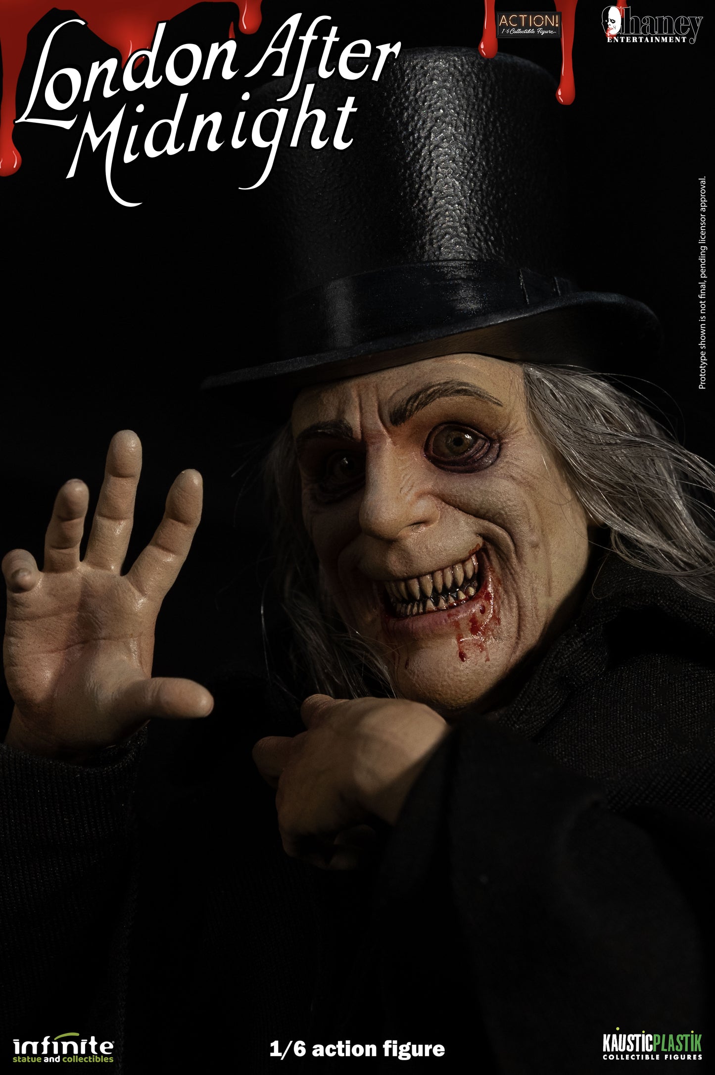 Kaustic Plastik &amp; Infinite Statue Lon Chaney As London After Midnight 1/6 Action Figure Standard Version