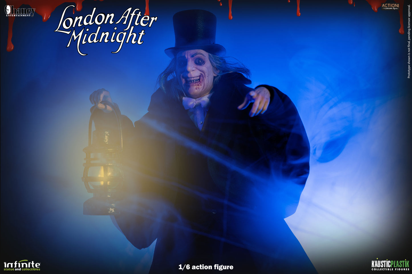 Kaustic Plastik &amp; Infinite Statue Lon Chaney As London After Midnight 1/6 Action Figure Standard Version