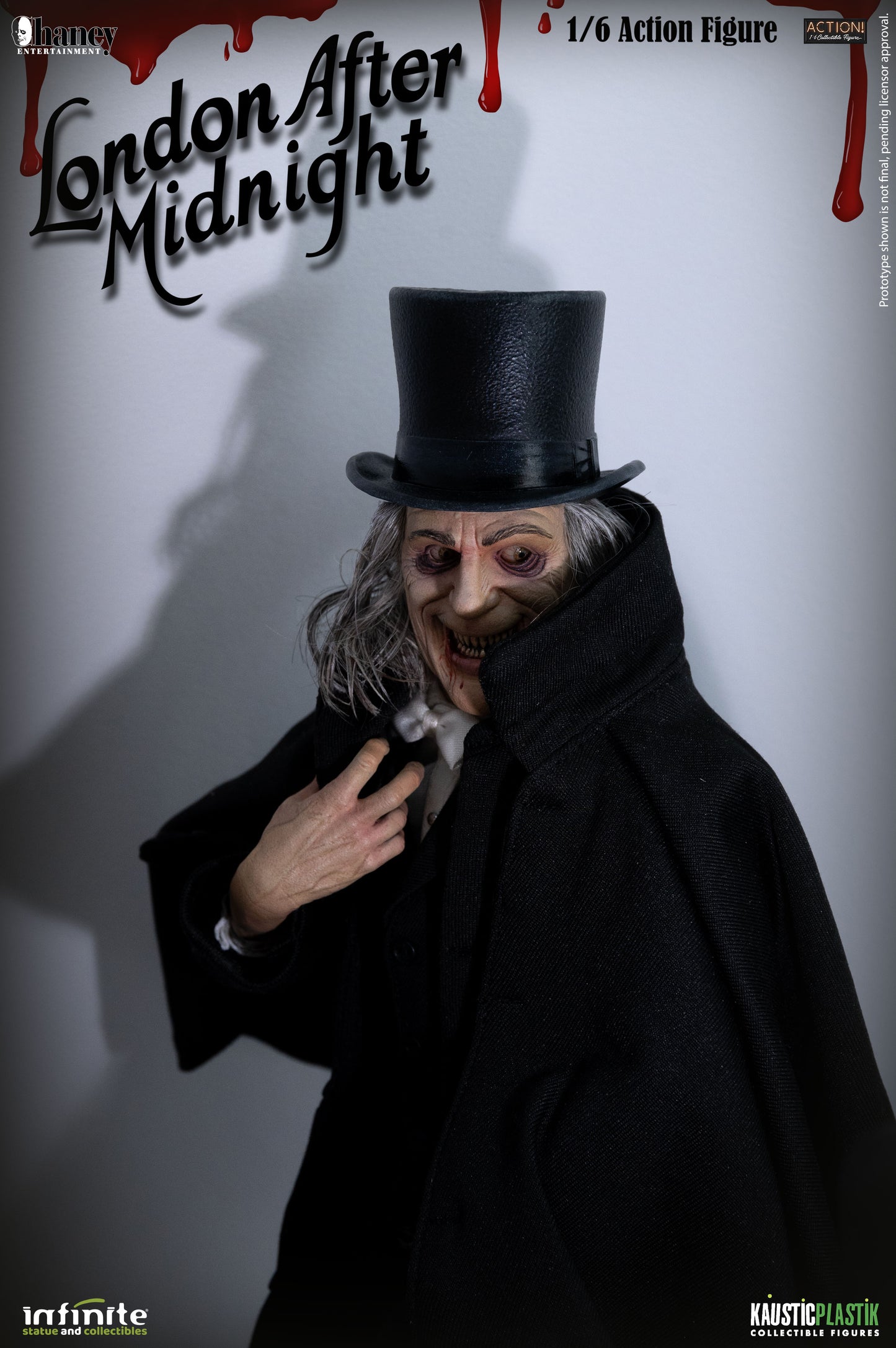 Kaustic Plastik &amp; Infinite Statue Lon Chaney As London After Midnight 1/6 Action Figure Standard Version