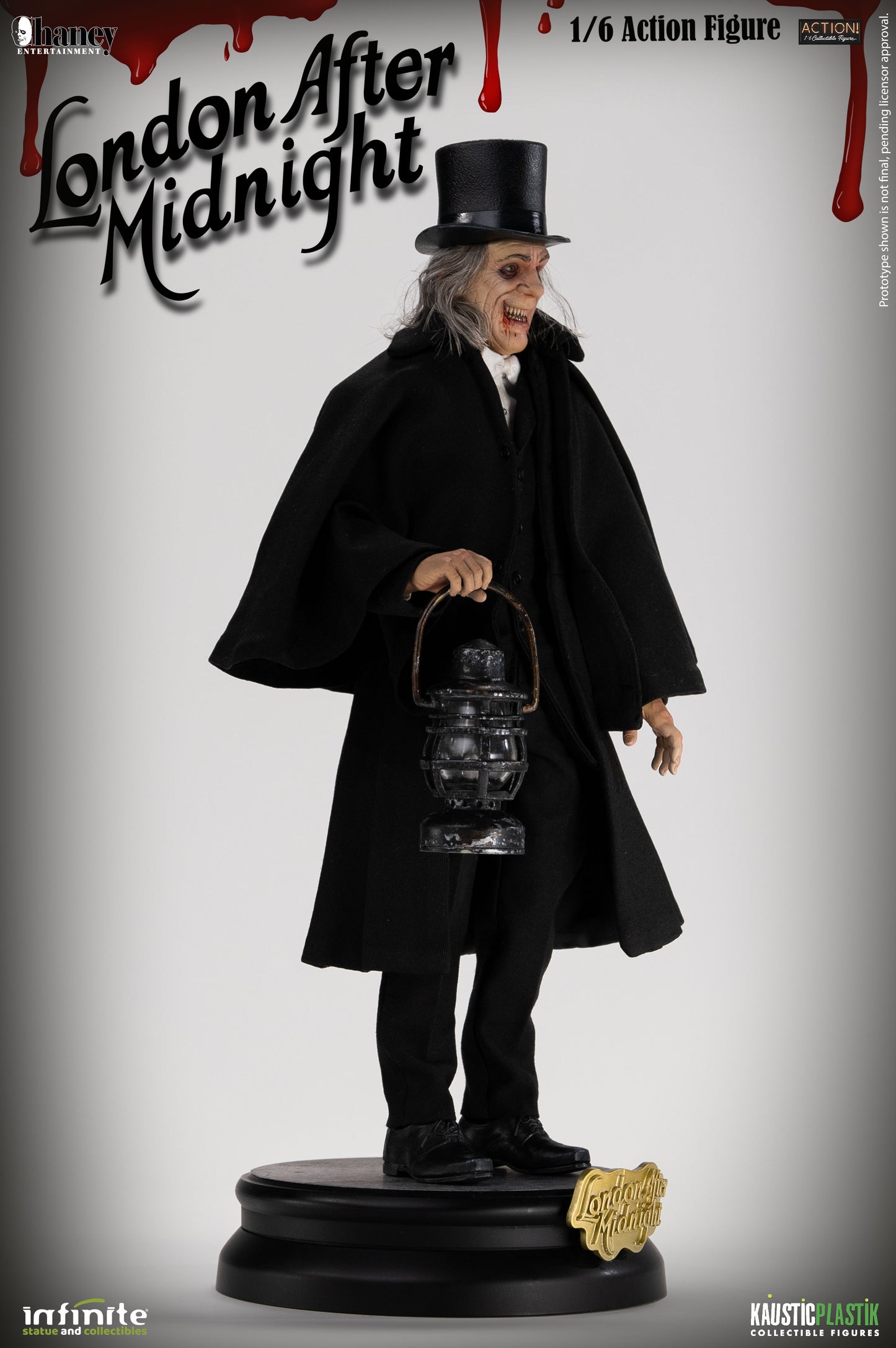 Kaustic Plastik &amp; Infinite Statue Lon Chaney As London After Midnight 1/6 Action Figure Standard Version