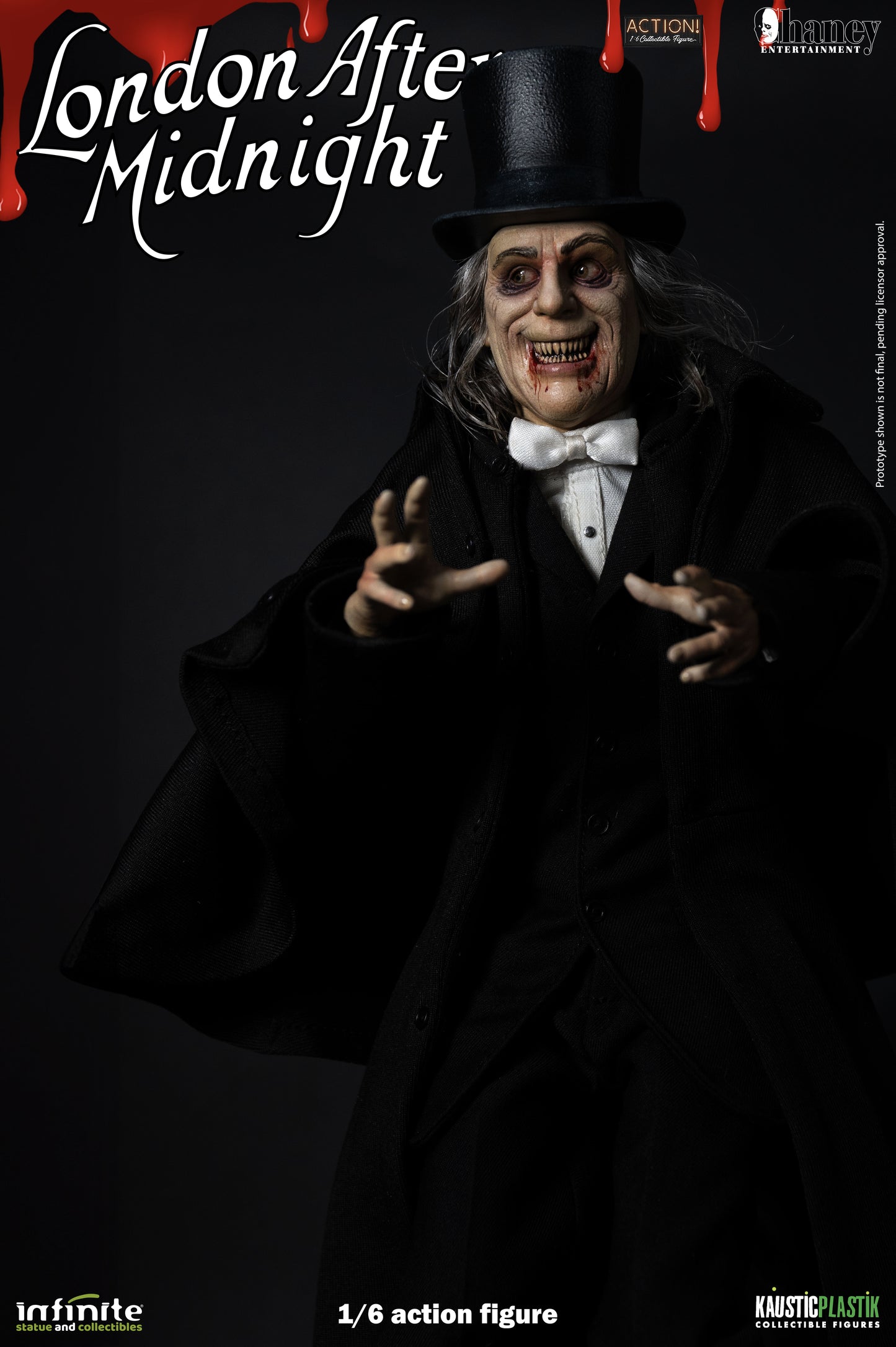 Kaustic Plastik &amp; Infinite Statue Lon Chaney As London After Midnight 1/6 Action Figure Standard Version