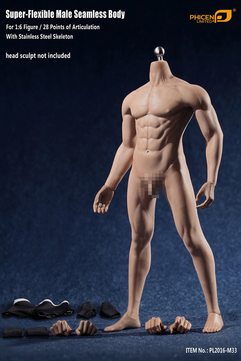 Phicen TBLeague M33 1/6 Super flexible Male Seamless Body with Stainless Steel Skeleton