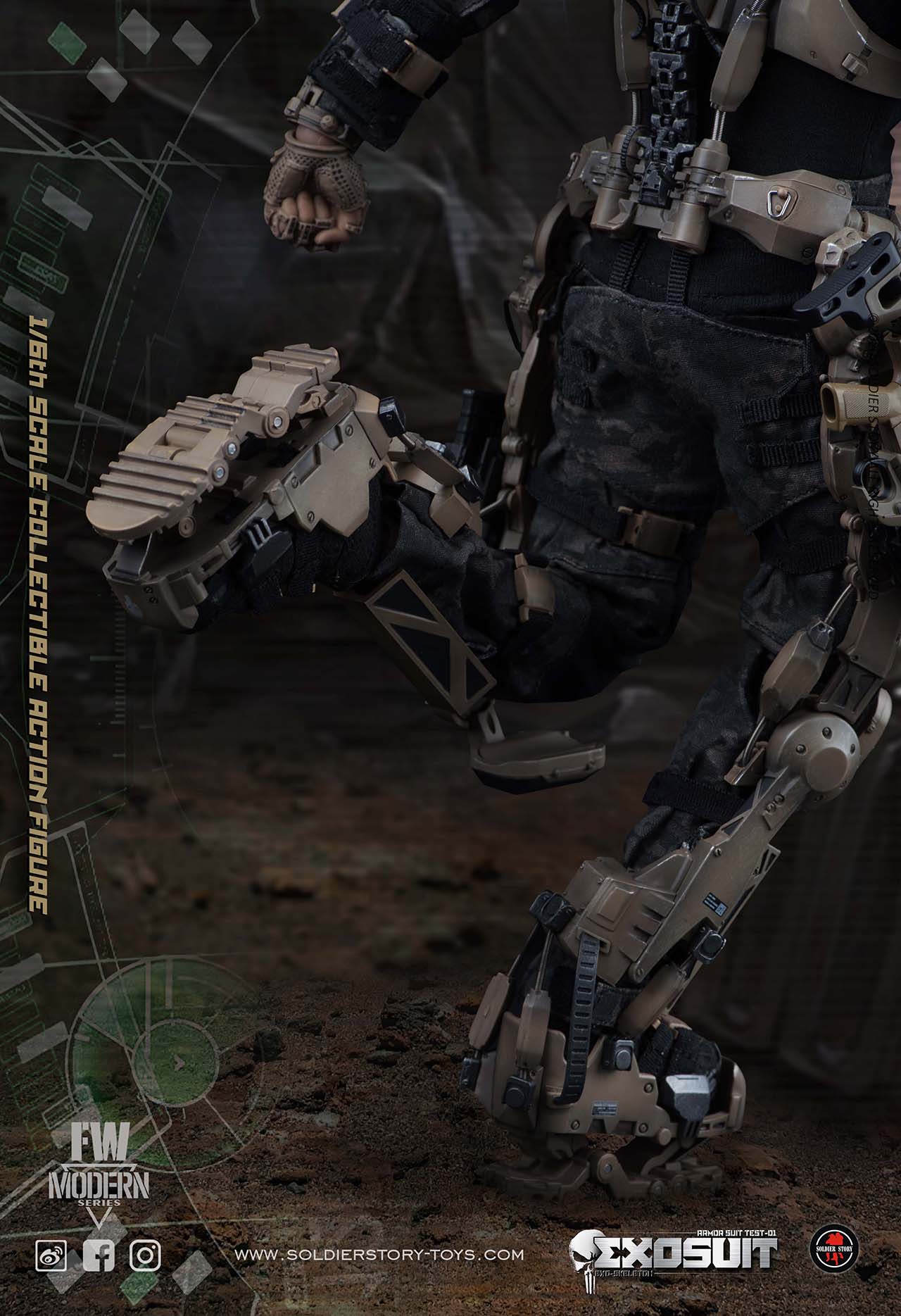 Soldier Story Exo-skeleton Armor Suit “test-01 1:6 Scale Collectible Action Figure