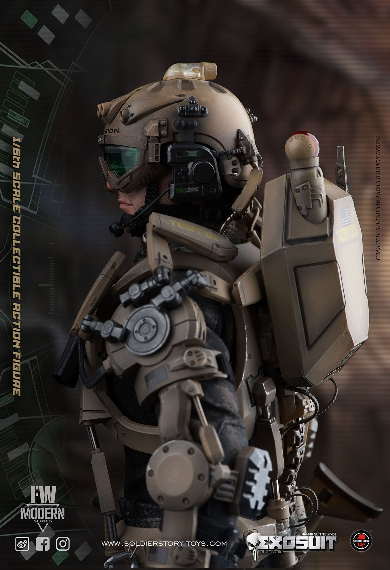 Soldier Story Exo-skeleton Armor Suit “test-01 1:6 Scale Collectible Action Figure