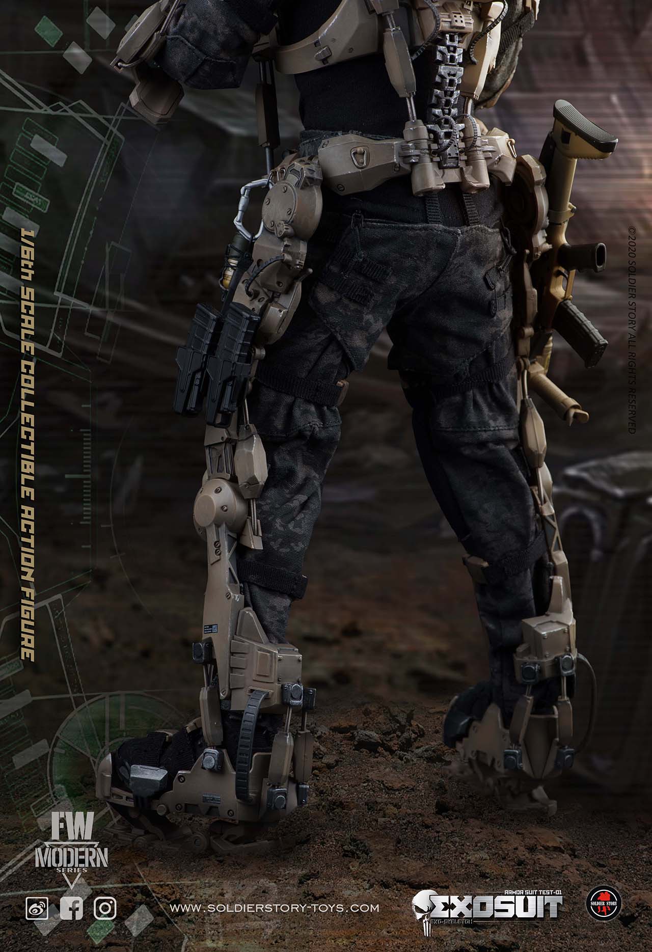 Soldier Story Exo-skeleton Armor Suit “test-01 1:6 Scale Collectible Action Figure