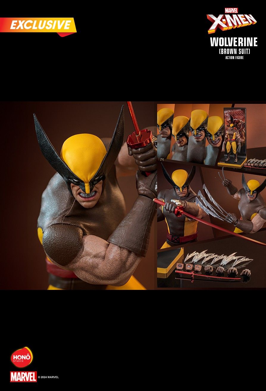 Honō Studio X-Men Wolverine (Brown Suit) Action Figure) 1:6 Scale Collectible Figure HS03