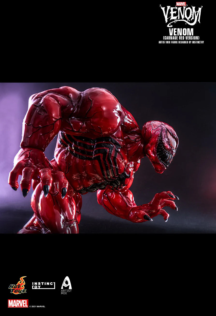 Hot Toys Venom (Comic) - Venom (Carnage Red Version) Artist Mix Figure Designed By Instinctoy AMC034