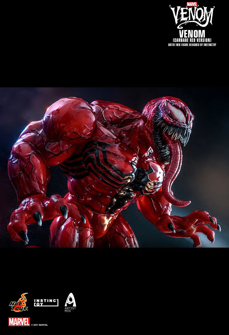 Hot Toys Venom (Comic) - Venom (Carnage Red Version) Artist Mix Figure Designed By Instinctoy AMC034