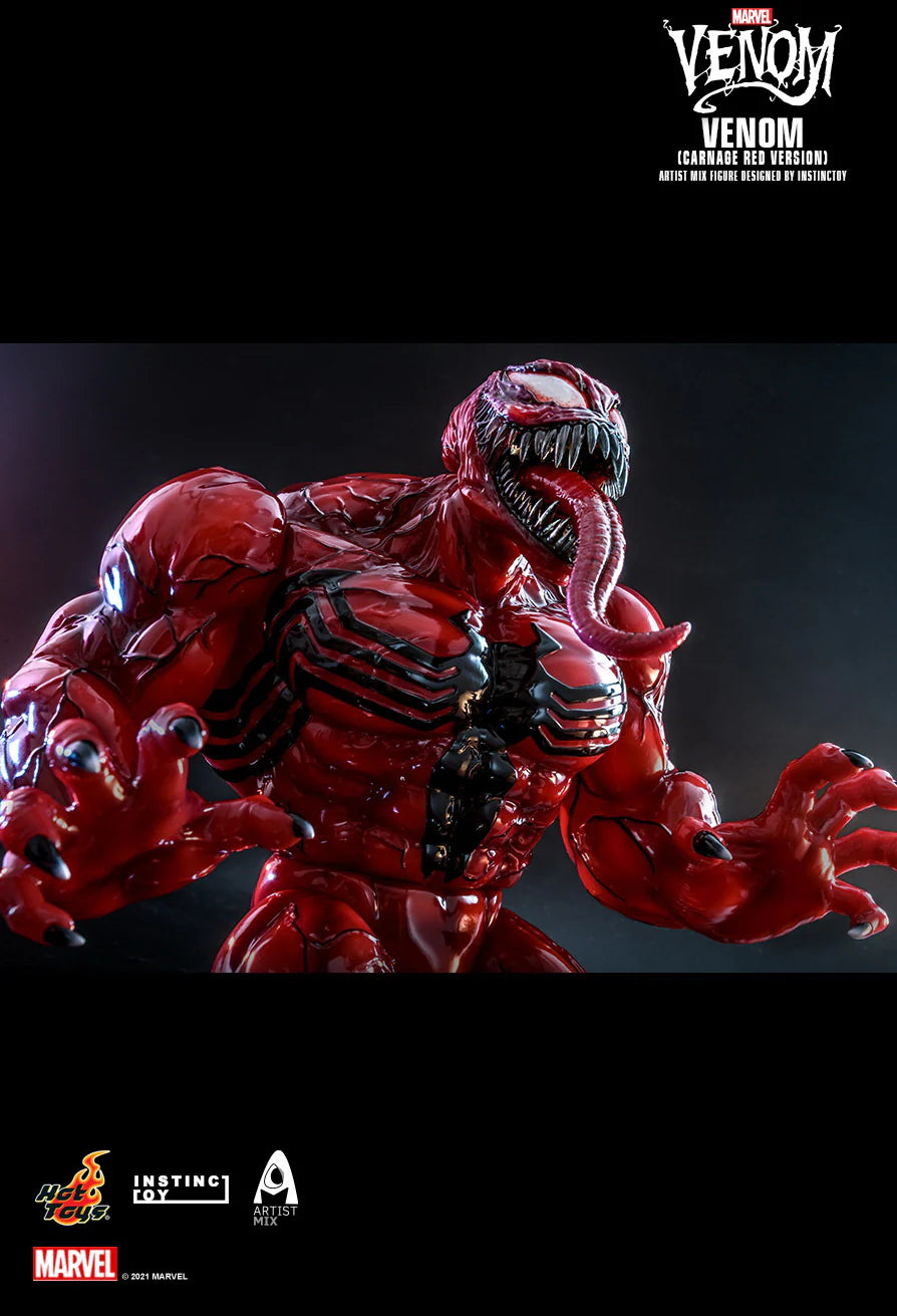 Hot Toys Venom (Comic) - Venom (Carnage Red Version) Artist Mix Figure Designed By Instinctoy AMC034