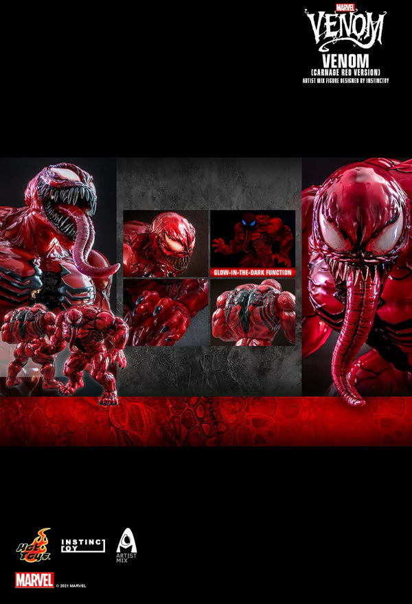 Hot Toys Venom (Comic) - Venom (Carnage Red Version) Artist Mix Figure Designed By Instinctoy AMC034