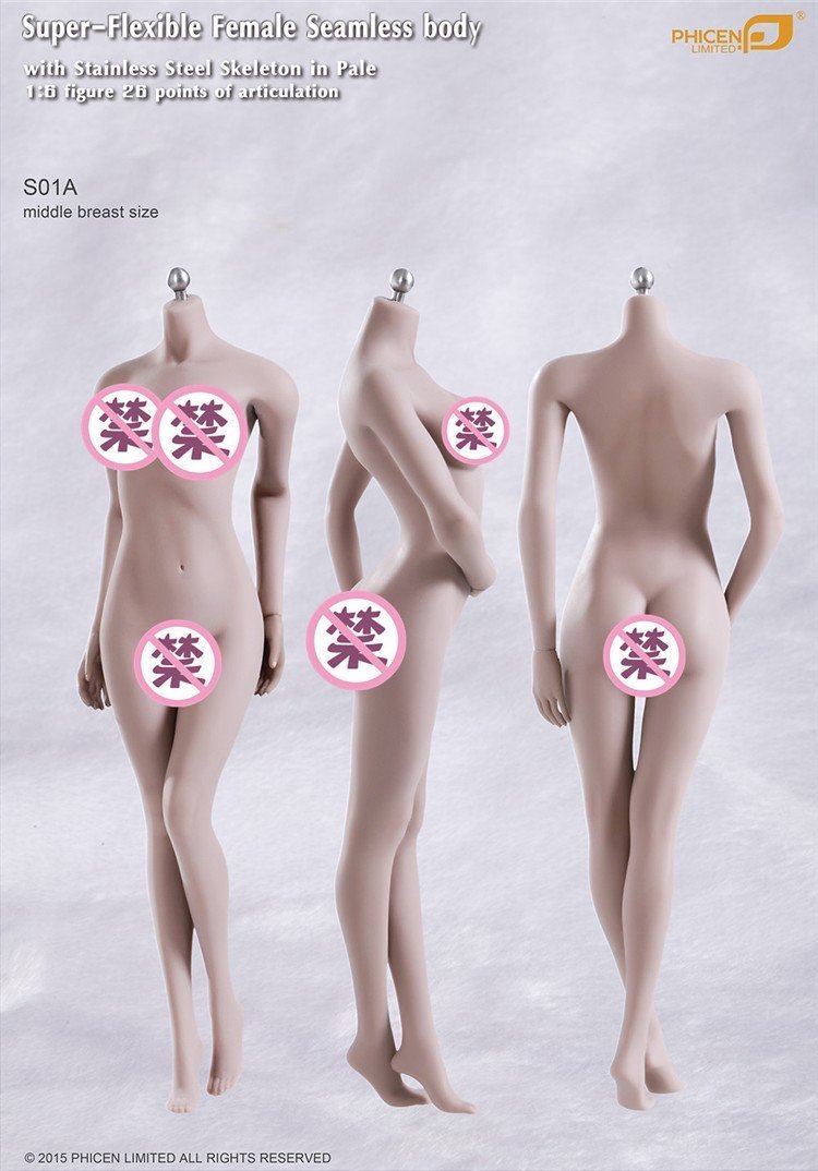 Phicen /TB League S01A Super Flexible Seamless Female 1:6 Scale  Body Series with Stainless Steel Skeleton