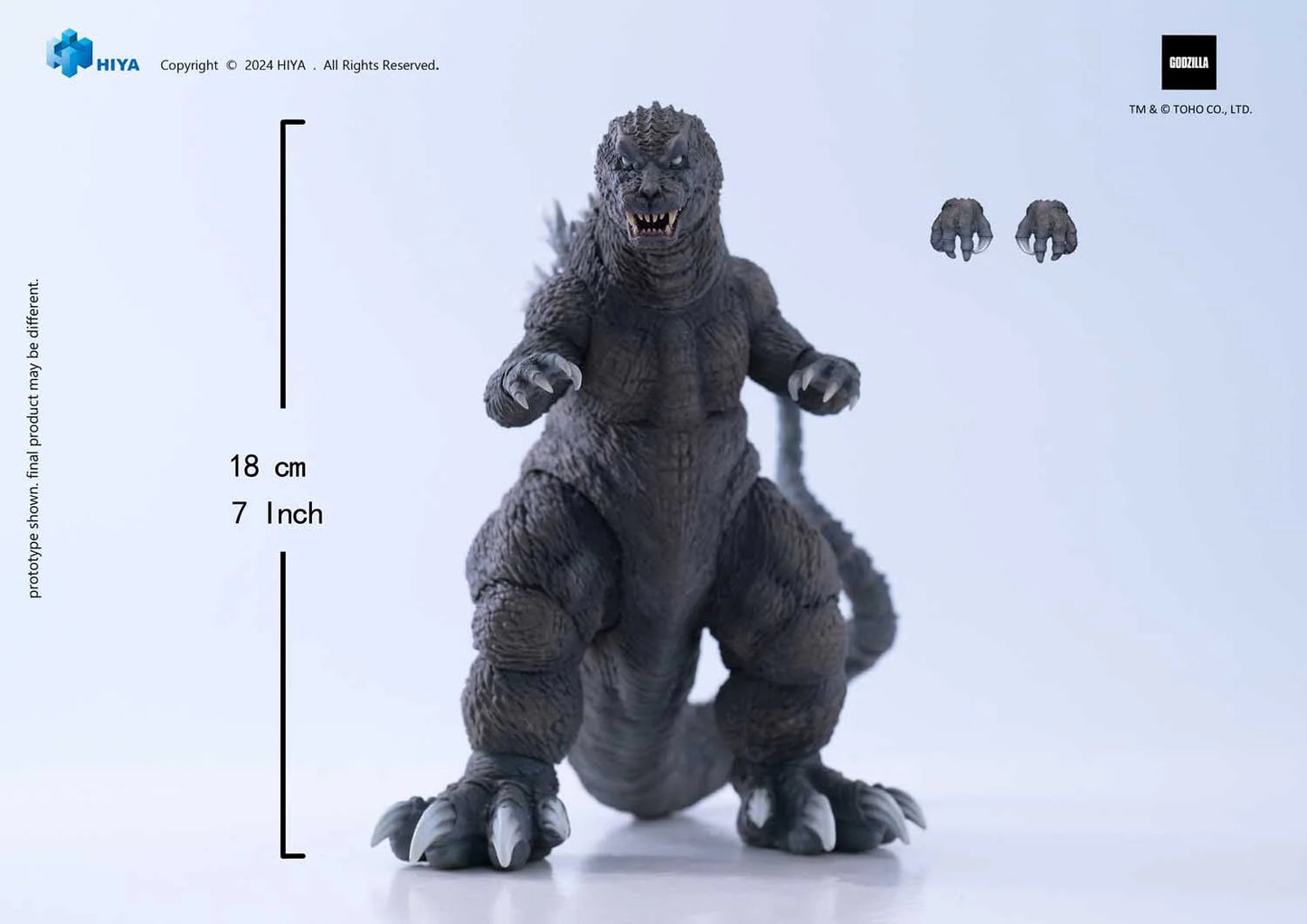 HIYA Toys Exquisite Basic Series: [Godzilla, Mothra and Ghidorah Giant Monstgers All-Out Attack (2001)] - Godzilla Non Scale PVC Figure EBG0287