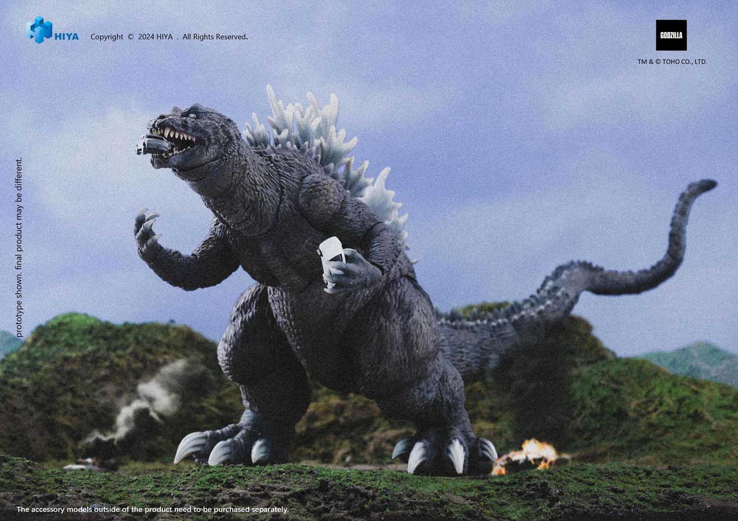 HIYA Toys Exquisite Basic Series: [Godzilla, Mothra and Ghidorah Giant Monstgers All-Out Attack (2001)] - Godzilla Non Scale PVC Figure EBG0287