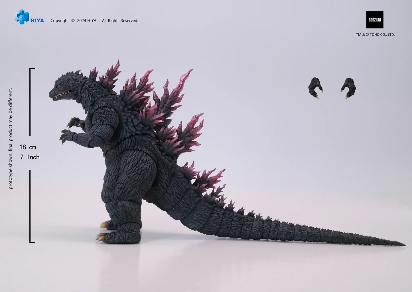 HIYA Toys Exquisite Basic Series None Scale 7 Inch Godzilla 2000 Godzilla Action Figure EBG0278