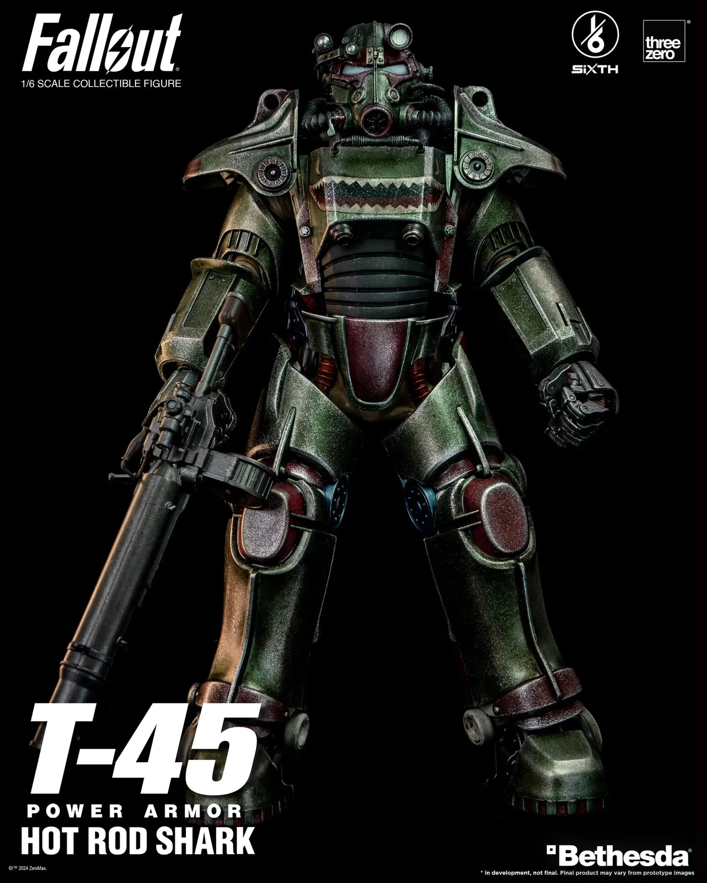 Threezero Fallout T-45 Hot Rod Shark Power Armor 1:6 Scale Collectible Figure 3Z0774