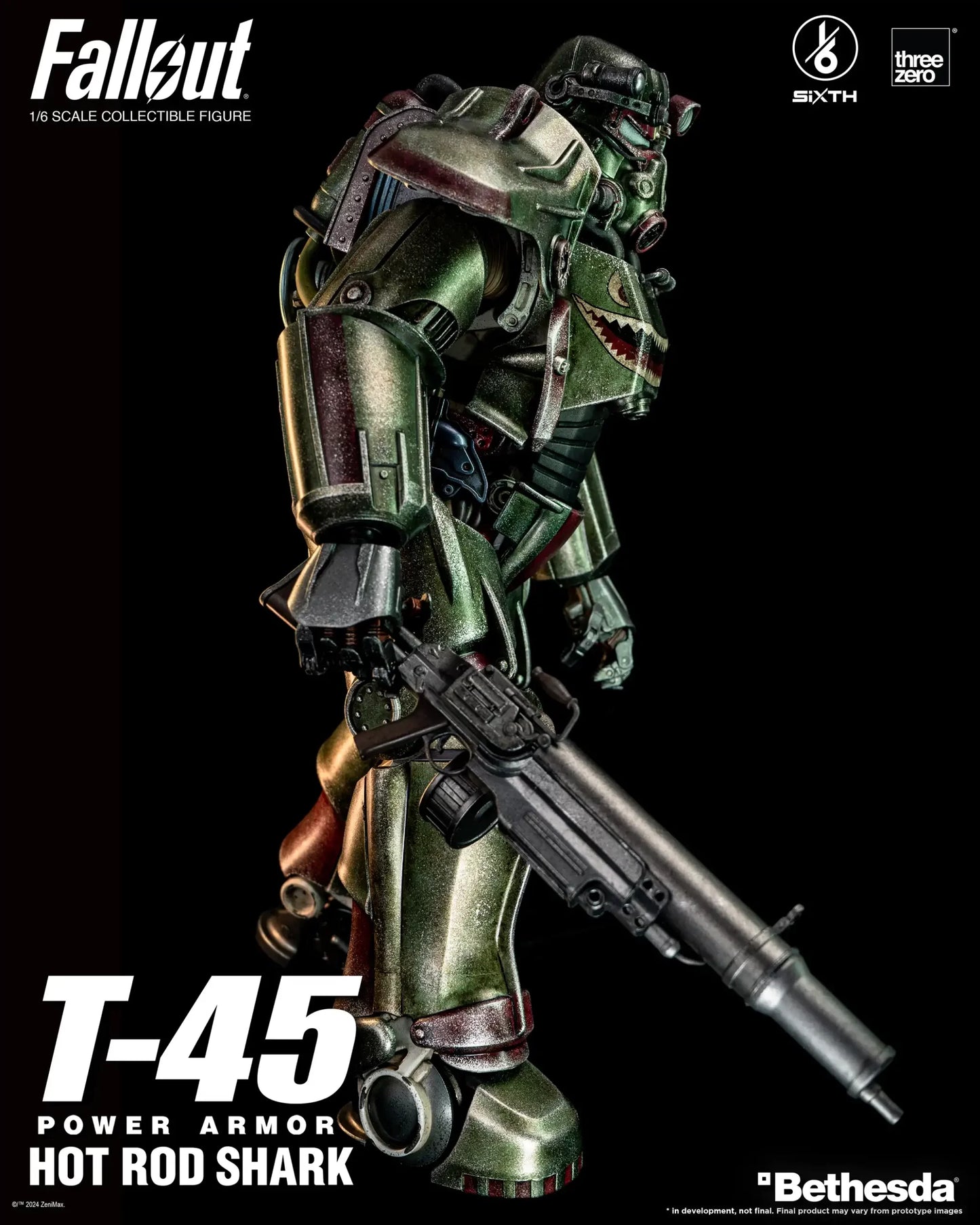 Threezero Fallout T-45 Hot Rod Shark Power Armor 1:6 Scale Collectible Figure 3Z0774