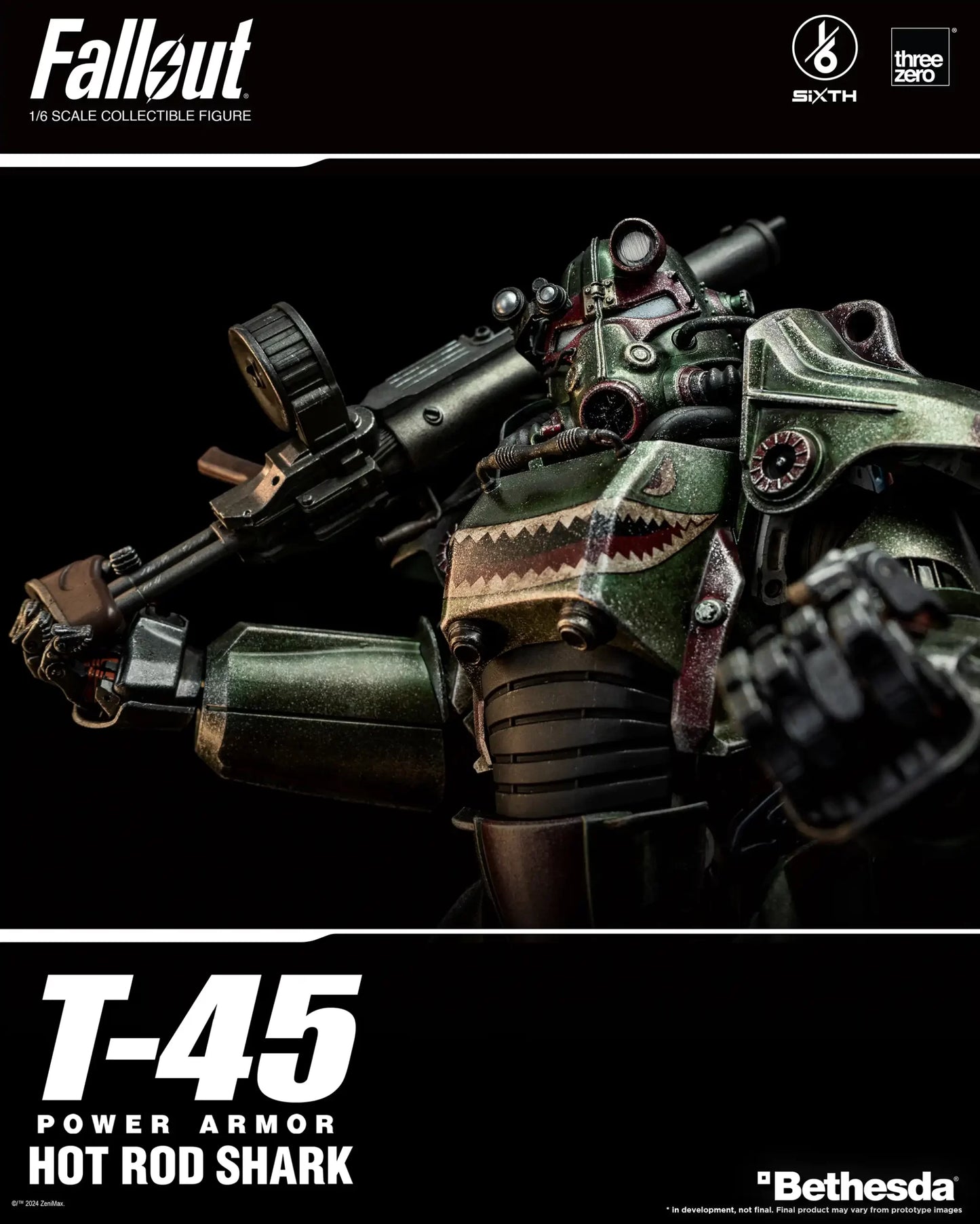 Threezero Fallout T-45 Hot Rod Shark Power Armor 1:6 Scale Collectible Figure 3Z0774