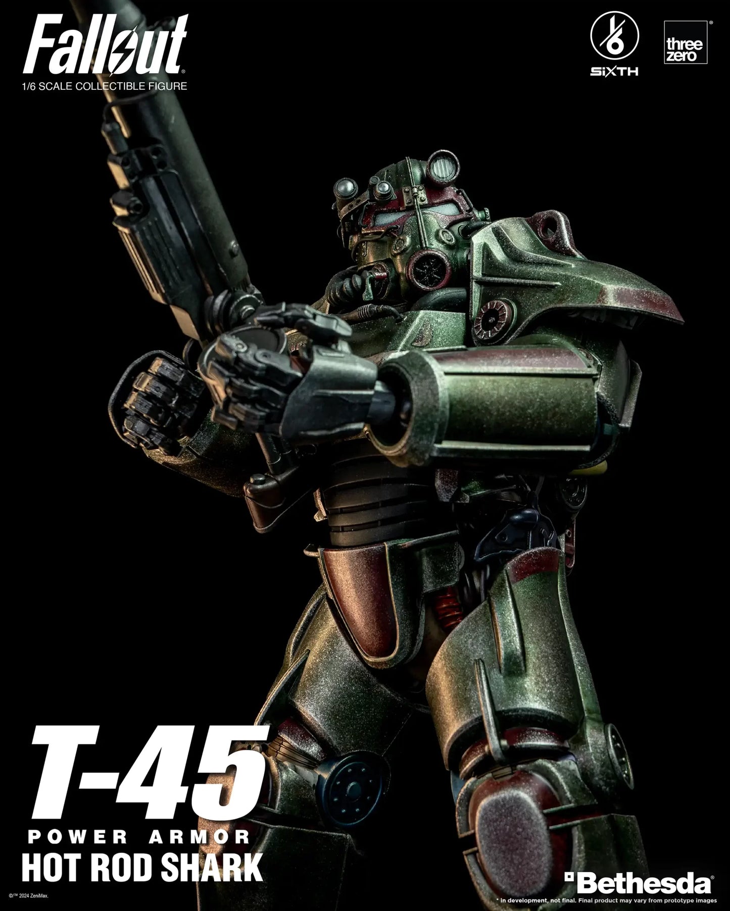 Threezero Fallout T-45 Hot Rod Shark Power Armor 1:6 Scale Collectible Figure 3Z0774