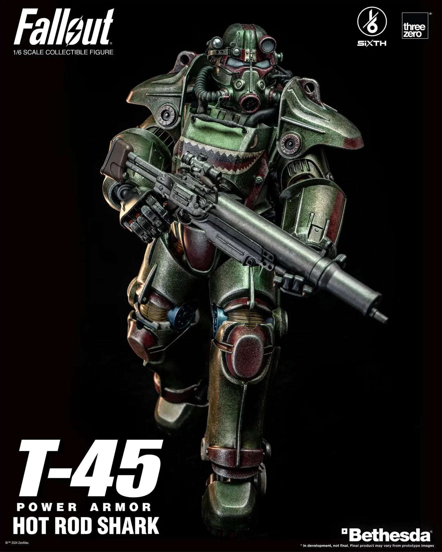 Threezero Fallout T-45 Hot Rod Shark Power Armor 1:6 Scale Collectible Figure 3Z0774