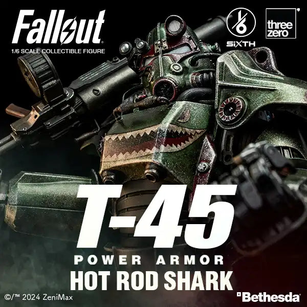 Threezero Fallout T-45 Hot Rod Shark Power Armor 1:6 Scale Collectible Figure 3Z0774