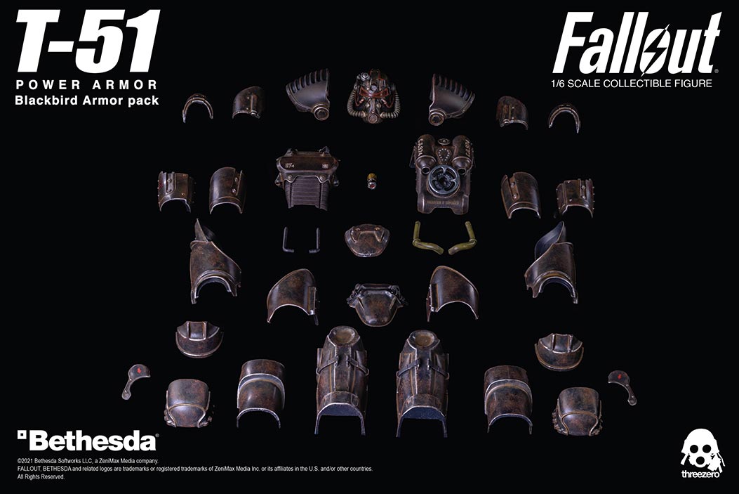 Threezero Fallout – 1:6 Scale T-51 Blackbird Armor Pack