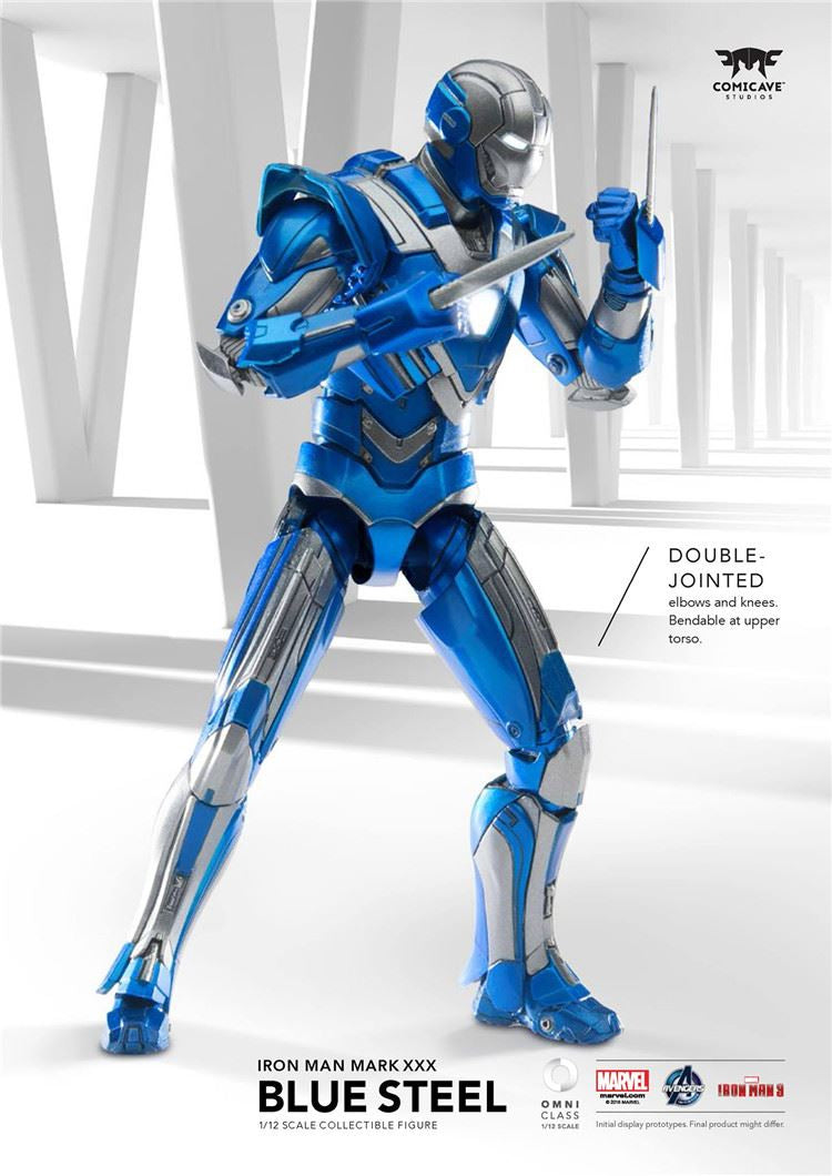 Comicave Studios 1:12 Scale Iron Man Mark XXX - Blue Steel Collectible Figure