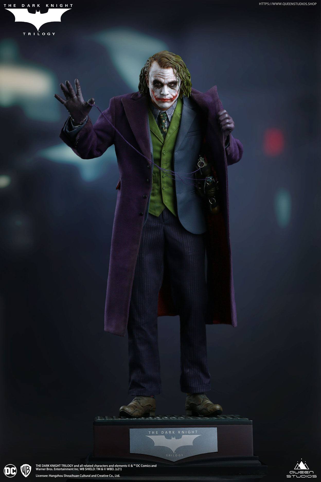 Queen Studios The Dark Knight  Heath Ledger Joker 1:4 Scale Collectible Statue (Standard Edition)(Sculpted Hair)