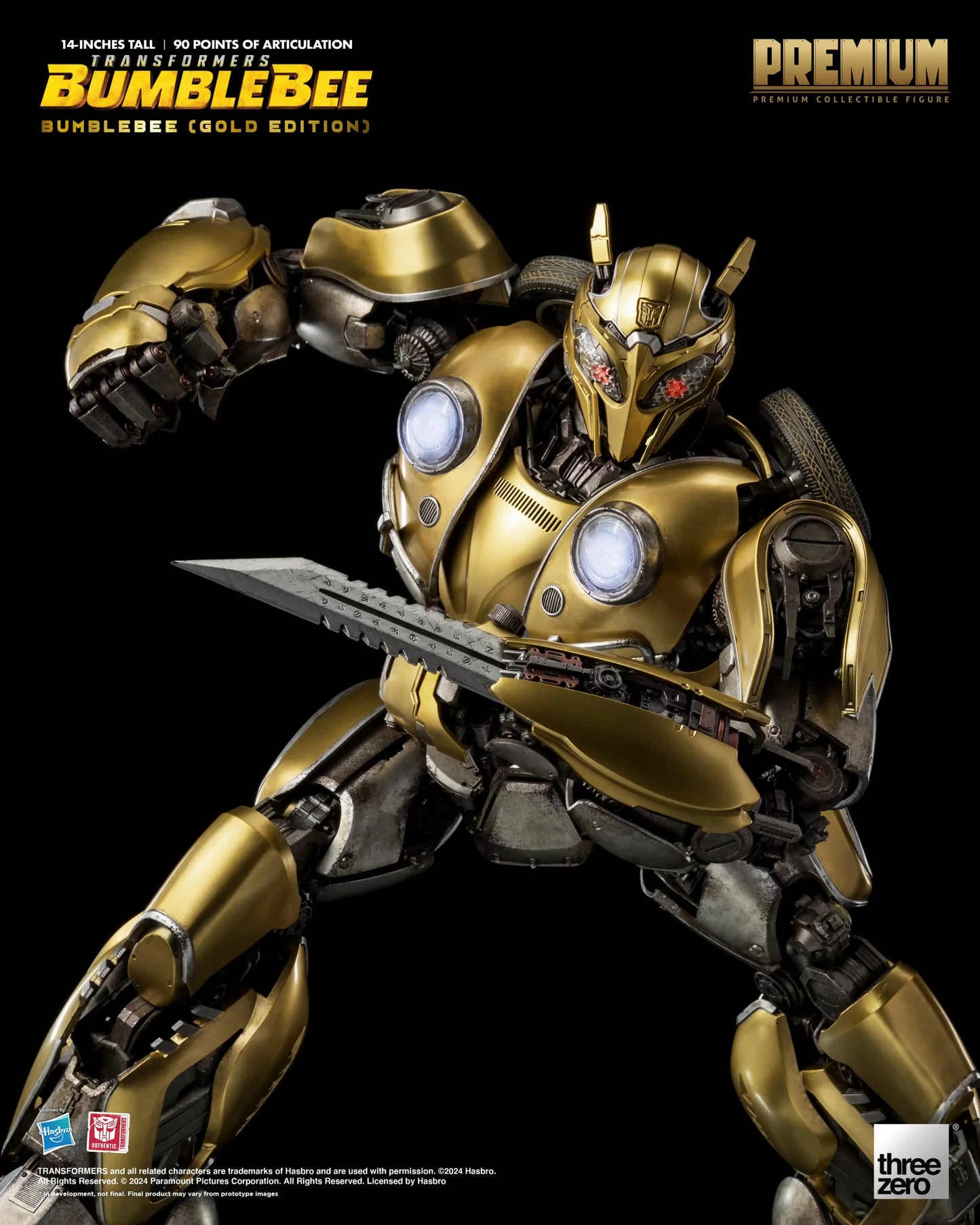 Threezero Transformers: Bumblebee PREMIUM Bumblebee (Gold Edition)