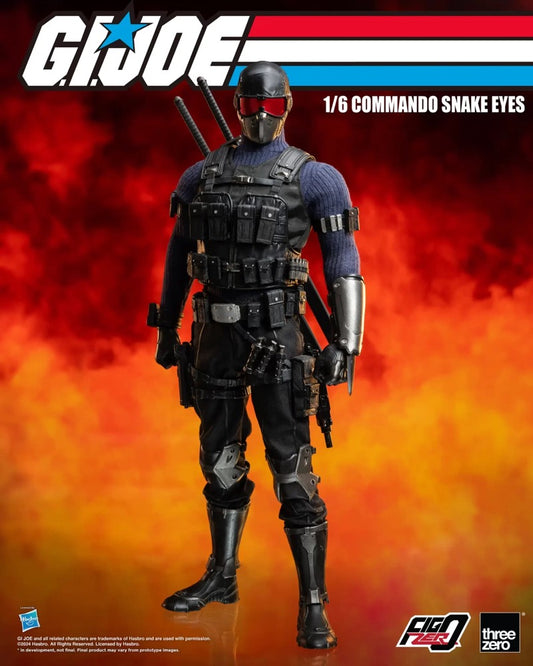 Threezero G.I. Joe FigZero Commando Snake Eyes 1:6 Scale Collectible Figure