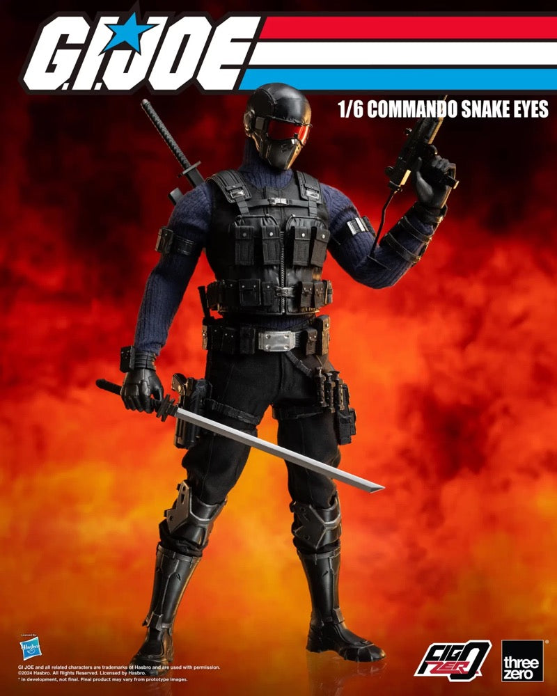 Threezero G.I. Joe FigZero Commando Snake Eyes 1:6 Scale Collectible Figure