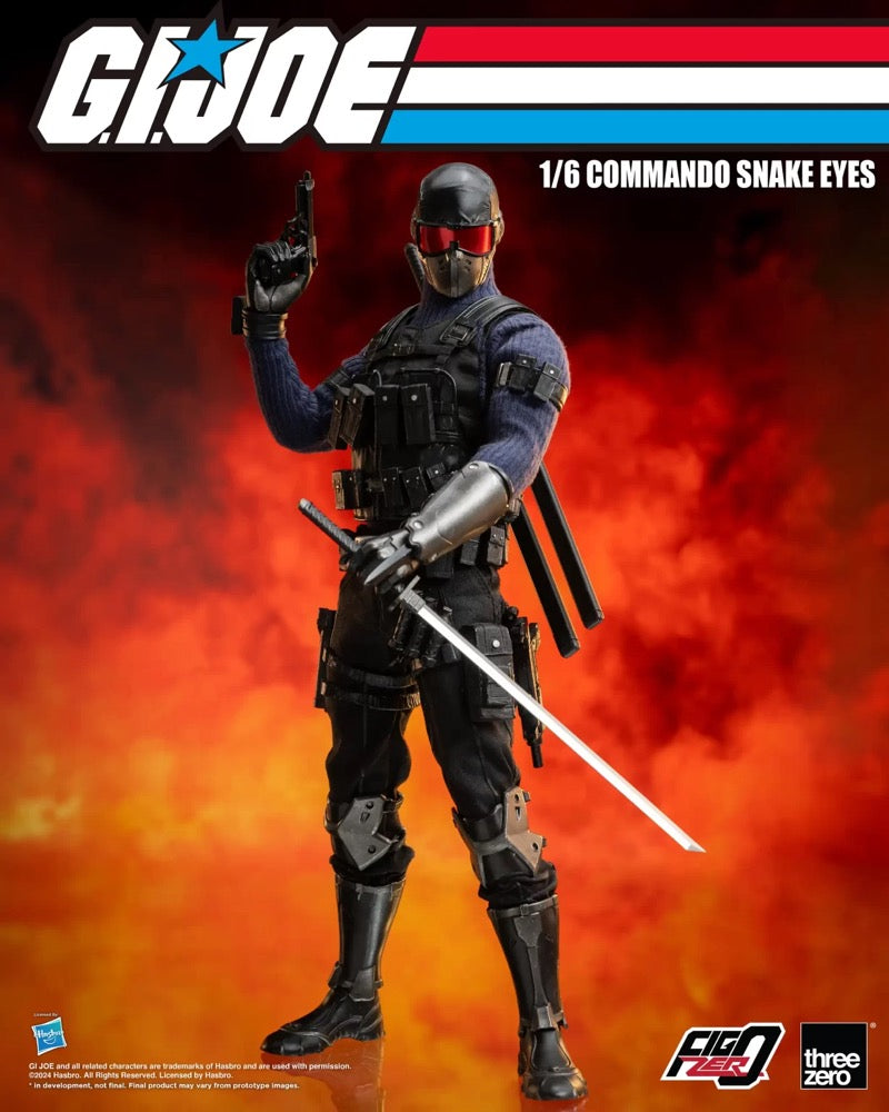 Threezero G.I. Joe FigZero Commando Snake Eyes 1:6 Scale Collectible Figure