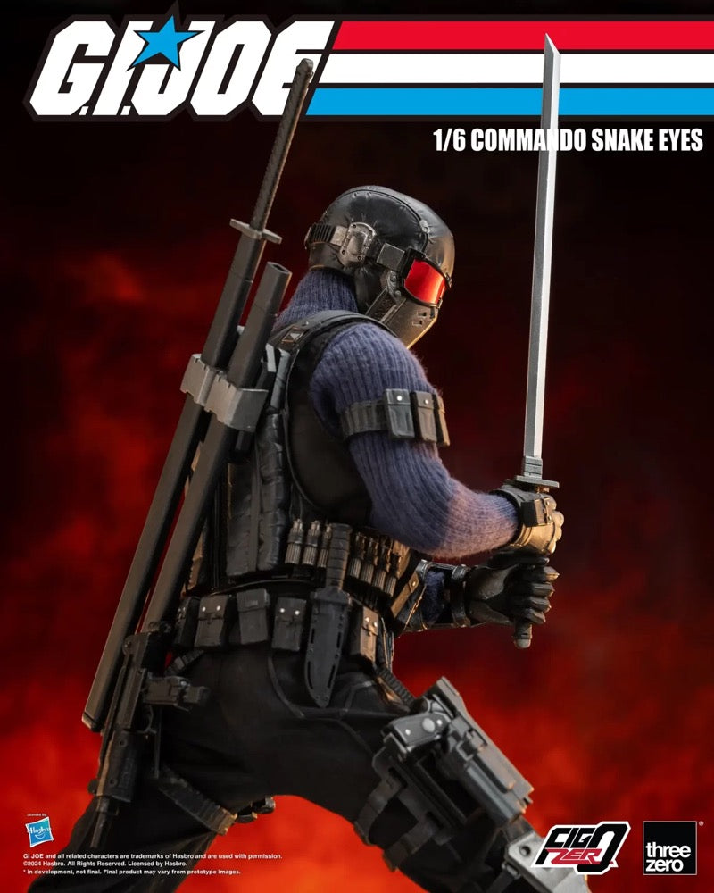 Threezero G.I. Joe FigZero Commando Snake Eyes 1:6 Scale Collectible Figure