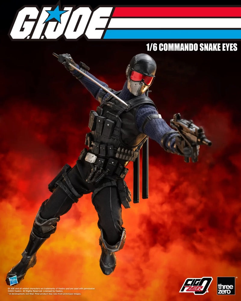 Threezero G.I. Joe FigZero Commando Snake Eyes 1:6 Scale Collectible Figure