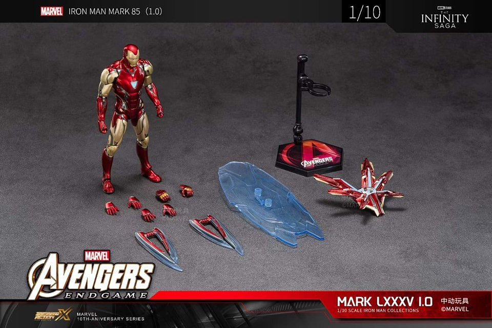 ZD Toys Avengers: Endgame – Iron Man Mark LXXXV 1:10 Scale Collectible Figure (No Light Up Function)