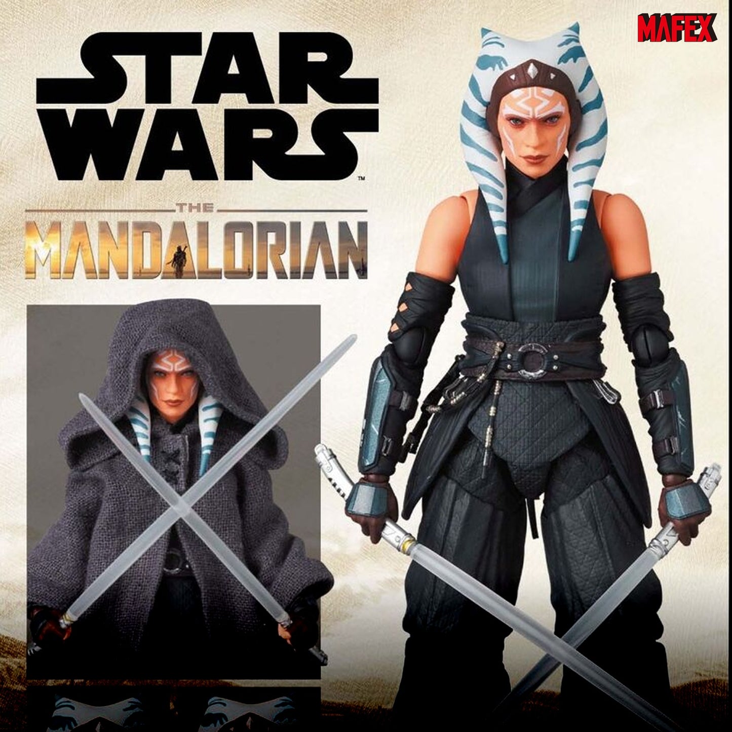 Medicom Toy Mafex Ahsoka Tano (The Mandalorian Ver.)  1:12 Scale Collectible Figure No.210