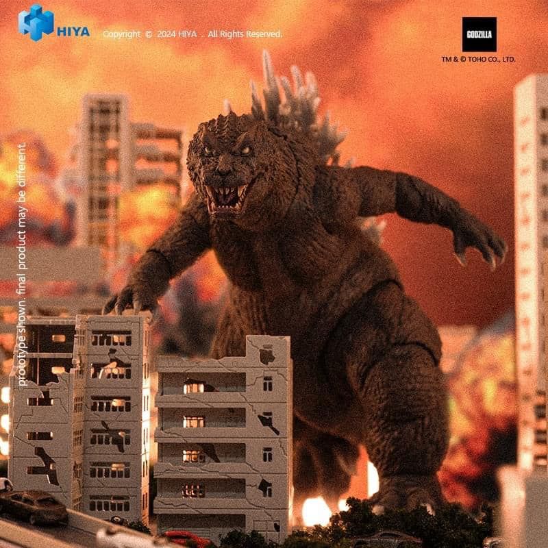 HIYA Toys "Exquisite Basic Series Godzilla, Mothra and King Ghidorah Giant Monsters All-Out Attack (2001) Godzilla 7" Collectible Figure HIYA-G2001